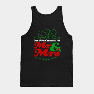 Cute First Christmas As Mr. & Mrs. Newlyweds Tank Top